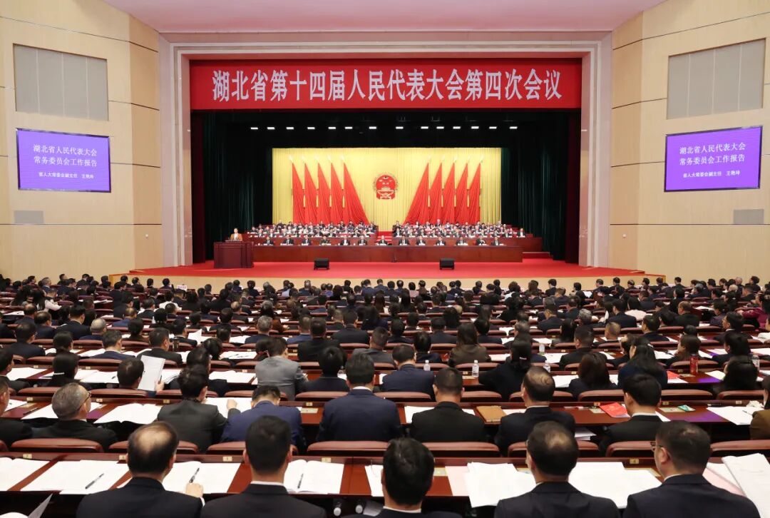 湖北省十四届人大四次会议举行第二次全体会议