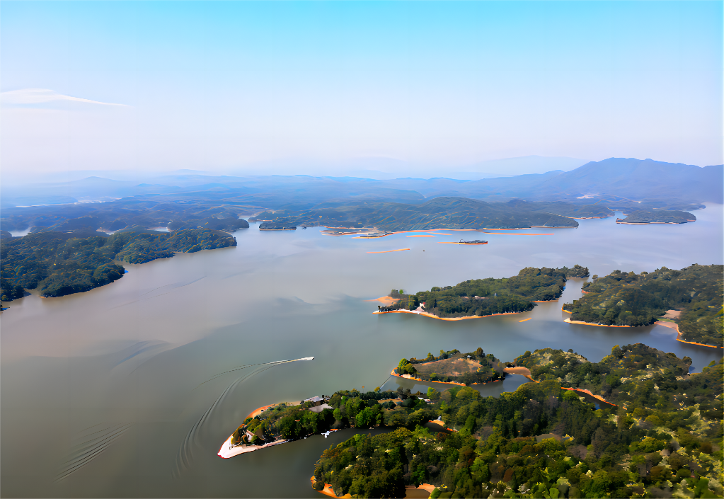 江西仙女湖：碧波荡漾 水清岸绿生态美