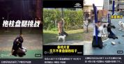 “盘腿抱柱”挑战走红 医生提醒 动作危险勿模仿