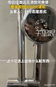 住客洗完澡发现花洒有粪便反被诬陷 酒店态度引争议
