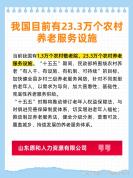 我国有23.3万个农村养老服务设施 覆盖广泛助力养老