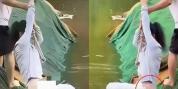 女子救下落水女孩后帮忙整理衣服 伞下的温暖瞬间