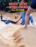 一村民連人帶車落水 眾人合力救援