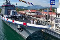 金正恩出席朝鮮海軍驅(qū)逐艦下水儀式 曾發(fā)生下水事故