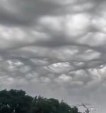 大連天空現(xiàn)“窟窿云” 自然奇觀揭秘