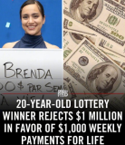 国外女子彩票中奖选择终身分期领奖“终身周薪1000加元”