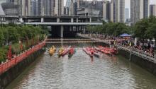 2025賽龍舟名場面來了 江海龍舟競速激戰(zhàn)