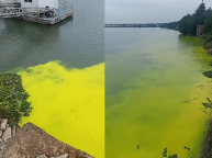 湖南祁阳有黄色液体排入湘江 染料泄漏已处理