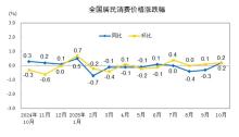 10月全国居民消费价格同比涨0.2% 食品价格下降显著