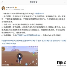 荣耀 WIN 系列手机 3D 游戏晕动舒缓功能界面公布，已支持《和平精英》《原神》等