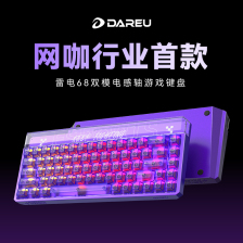 宣称“网咖行业首款”，达尔优推出电感轴双模键盘雷电 68
