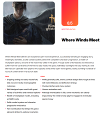 《燕云十六声》M站均分72：内容太多无法发挥潜力！