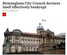 英国第二大城市伯明翰市政府宣布“破产”