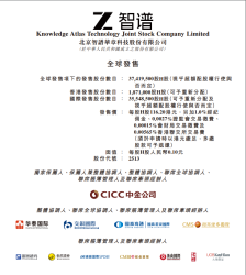 智谱：香港IPO拟发行逾3700万股 定价116.2港元