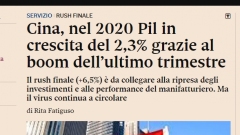 Media italiani: focus sulla crescita economica della Cina