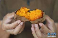 Batata doce assada, uma das guloseimas do inverno mais populares na China