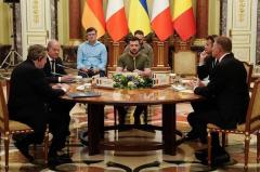 Presidente ucraniano reúne-se com líderes da Alemanha, França e Itália