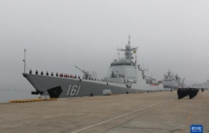 中国海军第40批护航编队起航奔赴亚丁湾