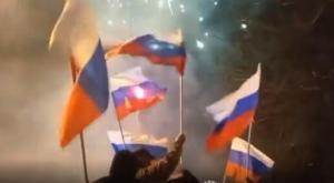 顿涅茨克放烟火庆祝被俄罗斯承认独立