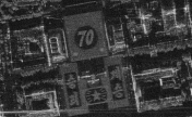 卫星图片显示，平壤正在布置金日成广场，为阅兵做准备