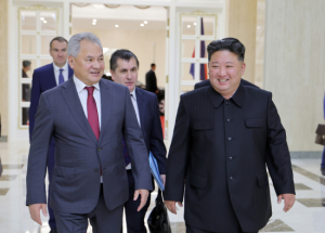 金正恩會見率團訪朝的俄聯(lián)邦安全會議秘書紹伊古