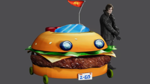 《生化危机9》玩家自制奇葩载具Mod 里昂开蟹堡王餐车