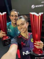 雨果/布鲁娜夺新加坡大满贯混双冠军 创造历史非亚首冠