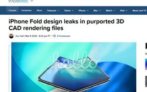 苹果折叠屏iPhoneFold再曝光 渲染图揭示设计细节