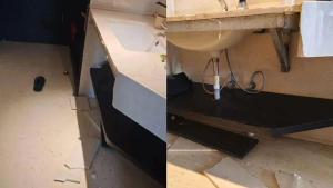 酒店洗手台脱落 女子脚趾被砸骨折 赔偿协商未果