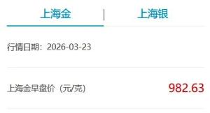 国内金价迅速跌破1000元 金店足金饰品价格下调