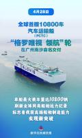 10800车汽车运输船命名交付 刷新全球运力纪录
