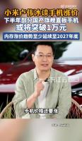 卢伟冰谈手机涨价 内存成本上涨影响持续