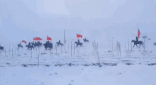 泪奔！新疆牧民雪中策马手擎国旗欢送冬奥会健儿