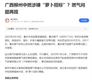 柳州中燃被质疑“萝卜招标” 提前换表引争议