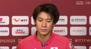 张本智和男单男双均出局 户上隼辅回应战胜张本智和