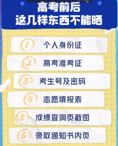 重要提醒,！高考前后這幾種東西不能曬 打了馬賽克也不安全