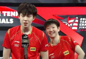 王楚钦孙颖莎这一球对手教练沉默了 默契与责任的体现