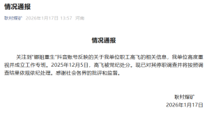 耿村煤矿高飞被停职调查 党纪处分已执行