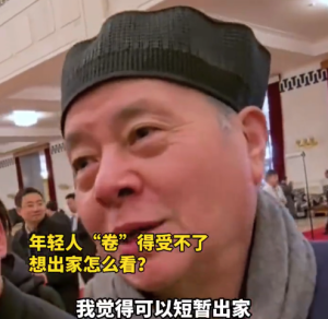 委员回应年轻人受不了内卷想出家 年轻人内耗是物质世界要太多