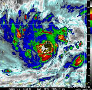 台风森拉克爆出-90度云团 挑战4月风王宝座