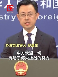 中方愿继续为恢复中东和平作贡献 外交部谈中东局势：当务之急是全力避免战端重启