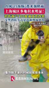 上海暴雨已致多处积水 台风“白海豚”影响显著