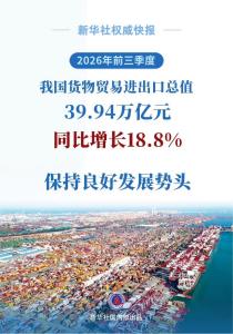 我国前三季度外贸成绩单出炉 进出口总值同比增长18.8%
