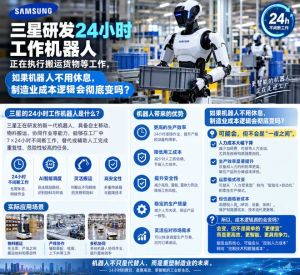 三星研发24小时工作机器人，正在执行搬运货物等工作，如果机器人不用休息，制造业成本逻辑会彻底变吗？
