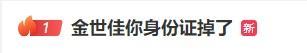 金世佳工作室回应身份证掉了 网友热议