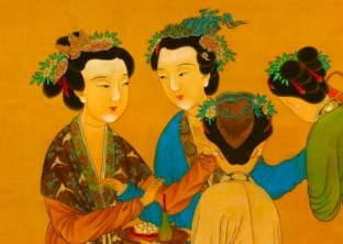 唐伯虎的人物工笔重彩《王蜀宫伎图》鉴赏