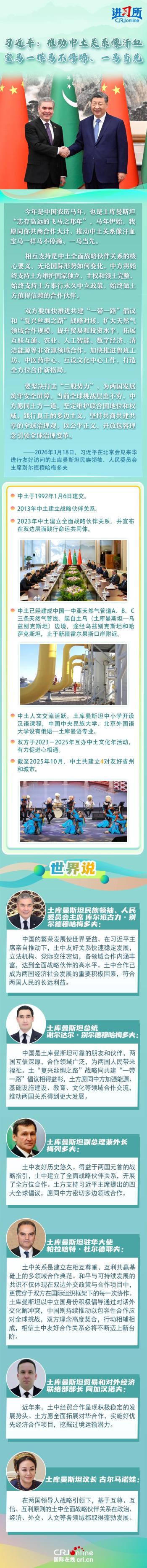 推动中土关系像汗血宝马一样马不停蹄