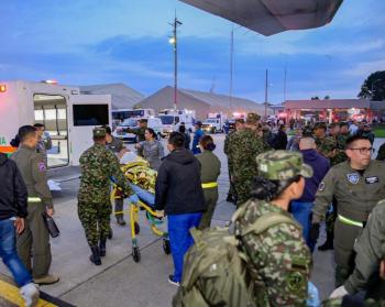 哥伦比亚军机坠毁已造成66人死亡 伤亡人数持续更新