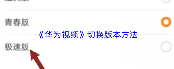 华为视频如何切换版本