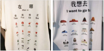 这样的T恤“导游”你会心动吗？ T-shirt serves as a silent guide for overseas tourists to Beijing